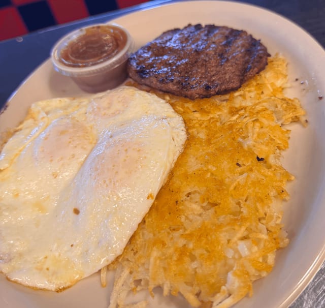 Hamburger Patty & Egg.